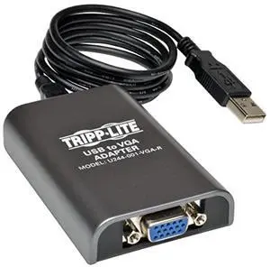 tripp lite usb 2.0 to vga dual/multi-monitor external video graphics card adapter, 128 mb sdram, 1080p (u244-001-vga-r)
