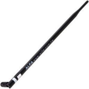 alfa ars-n19 2,4ghz 802.11g 9dbi tnc omni-directional high-gain screw-on swivel wi-fi booster antenna for routers or network ca