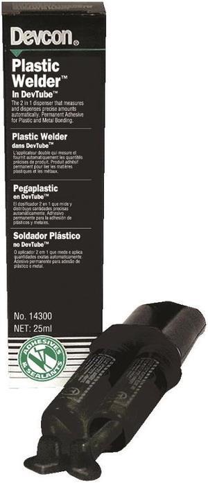 DEVCON 14300 Acrylic Adhesive, 14300 Series, Amber, Bottle, 1:01 Mix Ratio, 24