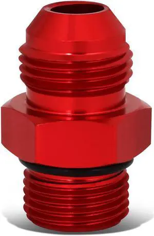 DNA Motoring FT-4908-004-RD Aluminum AN8 8AN AN-8 M18*1.5 Oil/Fuel Line Hose/Gauge Male/Female Fitting Connector Red