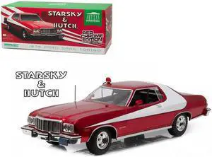 1976 Ford Gran Torino "Starsky and Hutch" Red Chrome Edition (TV Series 1975-79) 1/18 Diecast Model Car by Greenlight