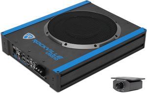 Rockville USS10 10" 800w Slim Under-Seat Active Powered Car/Truck Subwoofer Sub