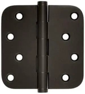 4 in. x 4 in. x 0.63 in. Radius Residential Zig-Zag Hinge (Oil Rubbed Bronze)