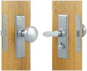 Solid Brass Square Storm Door Latch w Mortise Lock (Polished Brass)