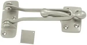5 in. Solid Brass Security Door Guard (Satin Nickel)