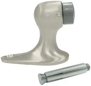 2.13 in. Solid Brass Floor Door Bumper (Brushed Chrome)