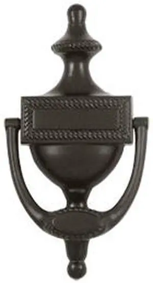 Victorian Rope Solid Brass Door Knocker (Oil Rubbed Bronze)