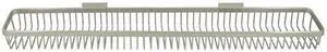 28.5 in. x 5 in. Solid Brass Rectangular Wire Basket (Satin Nickel)