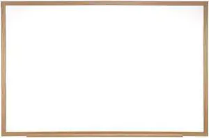 18.0" x 24.0" Wood Frame Non-Magnetic Whiteboard