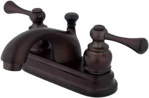 Kingston Brass KB3605BL Vintage 4-Inch Centerset Lavatory Faucet, Oil Rubbed Bronze (Not CA/VT Compliant)