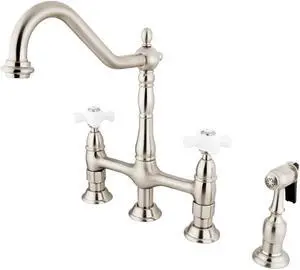 8 Center Kitchen Faucet With Side Sprayer