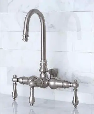 Kingston Brass ABT200-8 Goose Neck Faucet with Back Outlet & Diverter