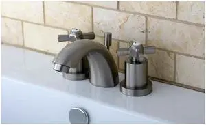 Kingston Brass KS2958ZX Kingston Brass Millennium Mini Widespread Lavatory Faucet, Satin Nickel