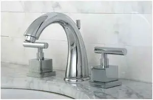 CLAREMONT 8 WIDE SPREAD LAV FCT W/BRS POP-UP-Chrome Finish