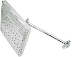 Kingston Brass Kx4641K1 Full Spray Square Rain Shower And 10 Inch Adjustable Shower Arm - Polished Chrome Finish