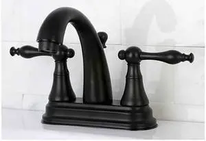 Kingston Brass KS7615NL Two Handle 4 in. Centerset Lavatory Faucet with Brass Pop-up