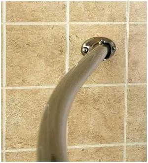 Kingston Brass Adjustable Hotel Curved Shower RodSn