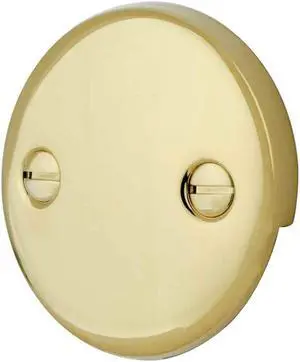 Kingston Brass DTT102 Kingston Brass DTT102 Bath Tub Overflow Plate, Polished Brass