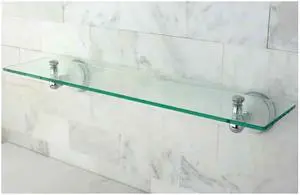 VICTORIAN GLASS SHELF-Chrome Finish