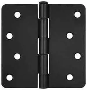 4 in. x 4 in. x 0.25 in. Radius Residential Steel Hinge - Pair
