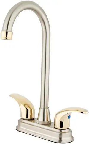 LEGACY 4 CENTER BAR FCT-Stain Nickel/Polish Brass Finish