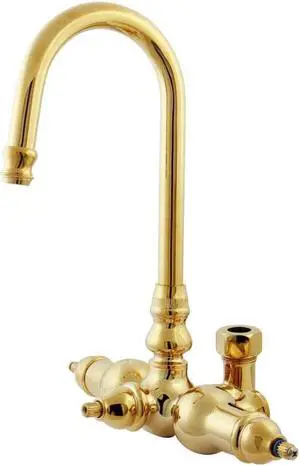 Kingston Brass ABT200-2 Goose Neck Faucet with Back Outlet & Diverter