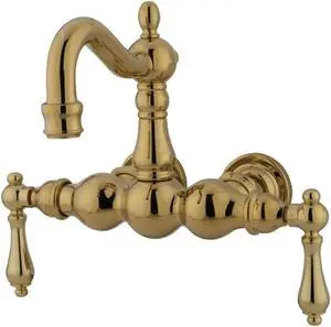 HERITAGE LEG TUB FILLER, PVD 3-3/8-Polished Brass Finish