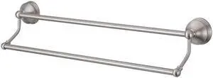 Kingston Brass BA116318SN Vintage 18 in. Dual Towel Bar, Satin Nickel