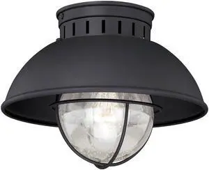 Vaxcel Harwich 10" Outdoor Flush Mount , Textured Black - T0142