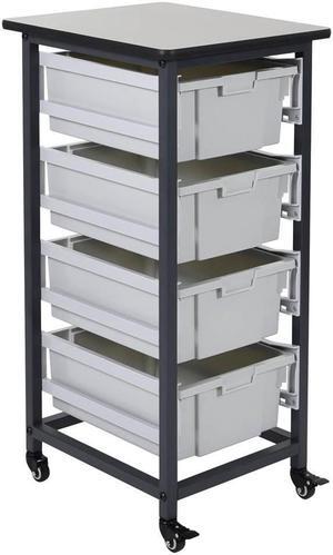 Single Row Mobile Large Bin Storage Unit