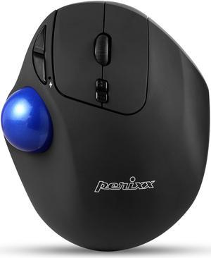 Perixx PERIPRO-801 Bluetooth 5.1 - Build-in 1.34 Inch Trackball with Pointing Feature -  400/1000 DPI -  Programmable Buttons - Black