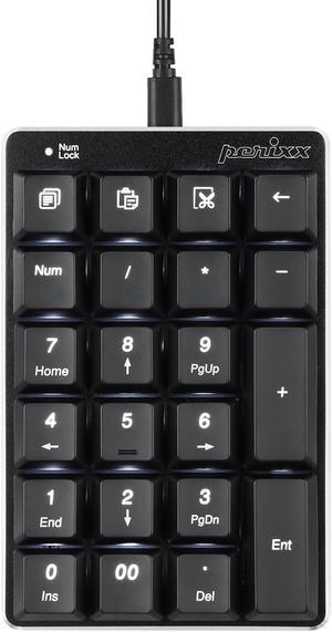 PERIPAD-303 Wired USB Backlit Mechanical Numeric Keypad Kailh Brown Switch with Shortcut Keys
