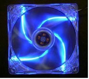 TOPOWER 120mm Nanotek Case Fan with Blue LED, Ultra Silent, Washable and Waterproof IP 5/6