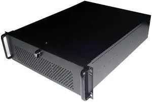 TOPOWER TP-3066B-600 3U BLACK RACKMOUNT SERVER CASE WITH 3U 600W POWER SUPPLY, 5 EXTERNAL 5.25" BAY, DOOR