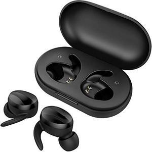 waterproof bluetooth earbuds, alpatronix hx500 bt 5.0 tws ipx5 wireless sweatproof sport headphones & headset w/mic, qi compati