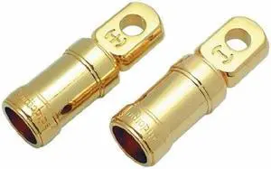 NEW PAIR AUDIOPIPE BTC10 1/0GA RING TERMINAL SET SCREW STYLE RING TERMINAL