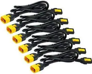 APC AP8702S-NA 10A Power Cord Kit Locking C13 to C14 0.6m Cable