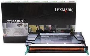 Lexmark C734A1KG OEM Toner - C734 C736 X734 X736 X738 Series Black Return Program Toner (8000 Yield)
