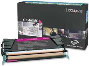 Lexmark C734A1MG OEM Toner - C734 C736 X734 X736 X738 Series Magenta Return Program Toner (6000 Yield)