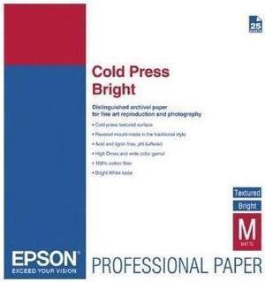 Epson - S042310 - Epson Inkjet Fine Art Paper - 98% Opacity - 13 x 19 - 340 g/m Grammage - Textured, Matte - 25 / Pack -