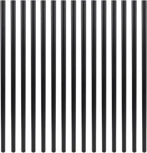 Myard 32 Inches Grooved Classic Hollow round Aluminum Deck Balusters for Deck Railing Porch (25-Pack, Matte Black)