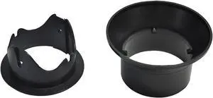 Myard Gutter Downspout Adapter/Connector Fits 3" (Schedule 40) PVC Rain Water Drain down Pipe Tubing (3", Black)
