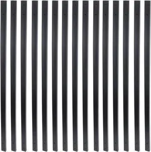 Myard 32-1/4 Inches Traditional Rectangle Aluminum Deck Balusters with Screws for Wood Composite Facemount Railing, Classic Geometric Style (25-Pack, Matte Black)