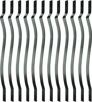 Myard 32-1/4 Inches Aluminum Deck Balusters with Screws for Facemount Railing Fencing, European Baroque Silhouette Wrought Style (50-Pack, Matte Black)