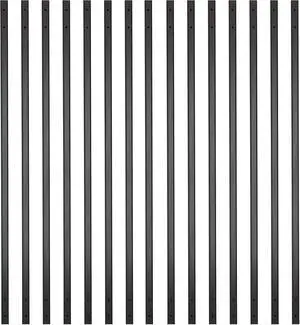 Myard 42 Inches Grooved Estate Hollow Square Aluminum Deck Balusters with Screws for Facemount Decking Railing Porch Fence (25-Pack, Matte Black)