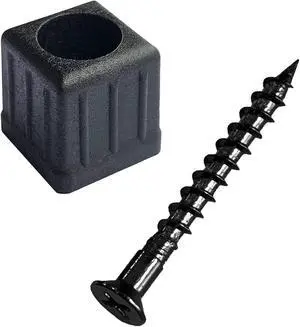 Myard Baluster Connectors with Screws for Deck Handrail Railing Fencing (Qty 50 for 25 Balusters, Classic Square Connectors)