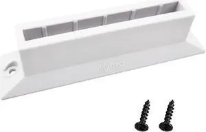 Myard Level Baluster Connectors for Deck Scenic Frontier Glass Balusters (10-Pack, for Thickness: 5/16", Width: 4", White)