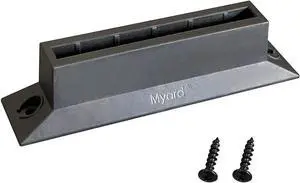 Myard Level Baluster Connectors for Deck Scenic Frontier Glass Balusters (10-Pack, for Thickness: 5/16", Width: 4", Black)