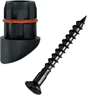 Myard 'O' Seal Patented Baluster Connectors with Screws for Deck Railing Handrail Patio Fence (Qty 50 for 25 Balusters, round Stair Connectors)
