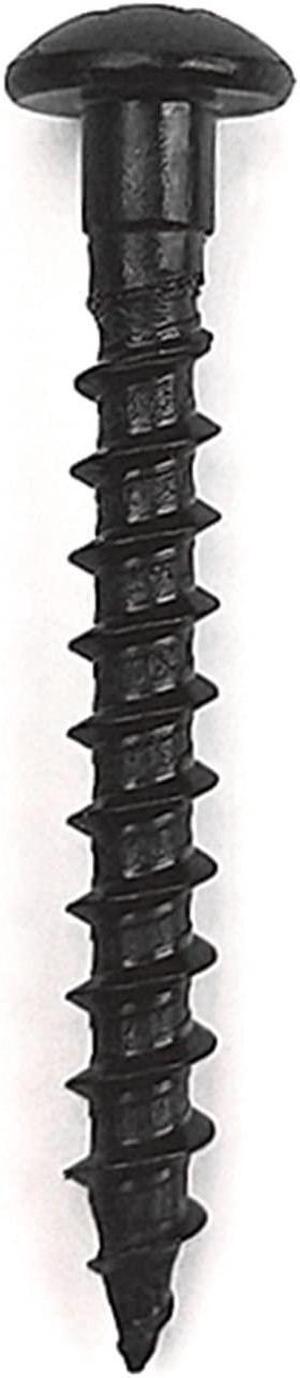 Wood Screws Truss Phillips Head, Hardness Grade 12.9, Stainless Steel 18-8 (304) Black Phosphate Coated for Deck & Facemount Balusters, by Myard (1-5/8 Inch)